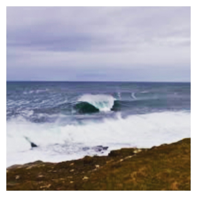 Waves on Scottish beach 